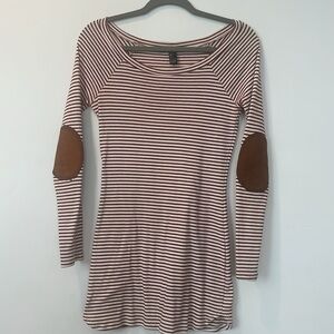Forever 21 - striped tunic patched elbow small